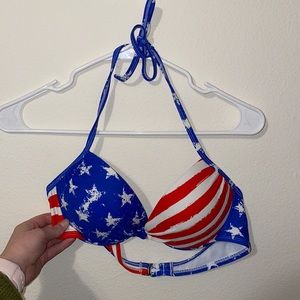 Xhiliaration American Flag Swimtop